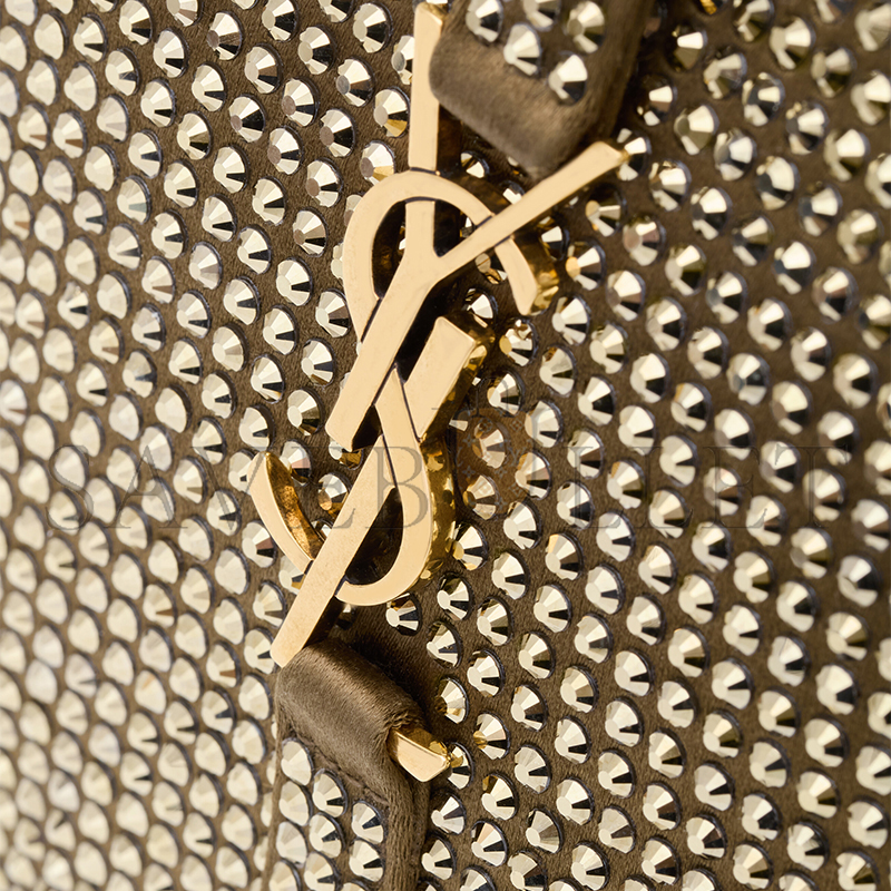 YSL LE 5 À 7 SUPPLE BABY IN SILK SATIN AND CRYSTALS 809464FADSQ2803 (16*15*7cm)